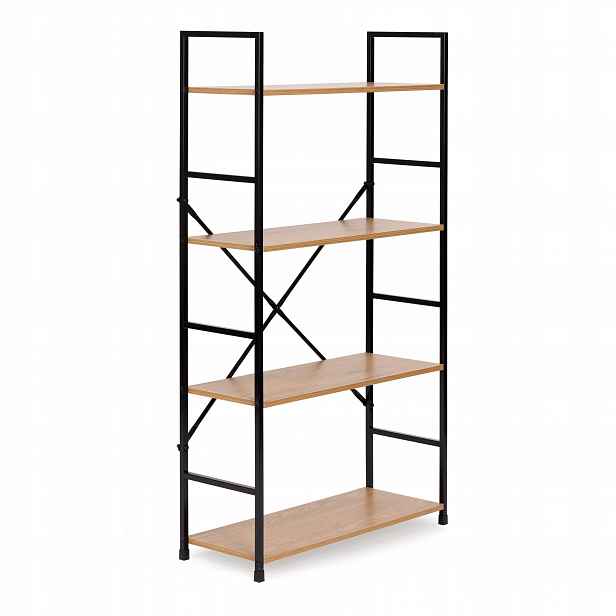 Regál ModernHome 58,5 cm x 113 cm x 23,5 cm v odstínech hnědé