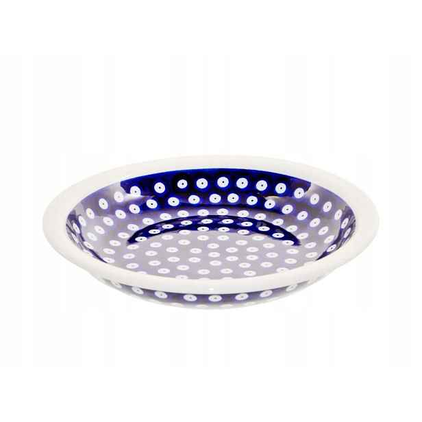 Talíř hluboká polévka 500 ml Bolesławiec kobalt puntíky D-42 42 třída 1