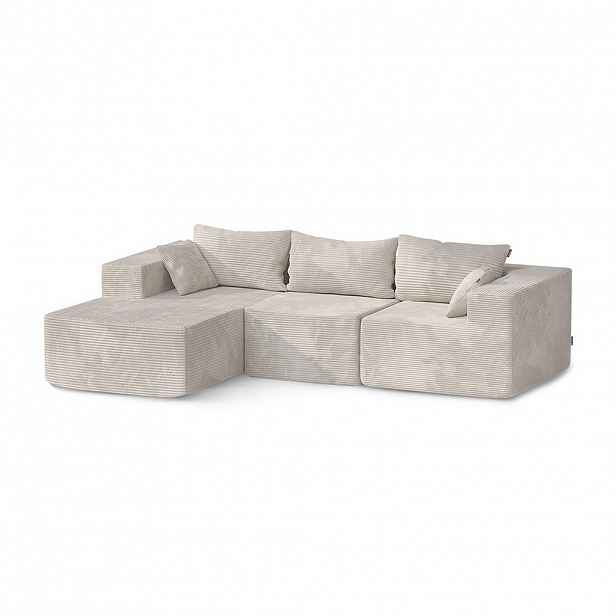 Vicco ROHOVÁ POHOVKA S RELAXAČNÍ FUNKCÍ Nuvio, Béžová, 250 x 169 cm