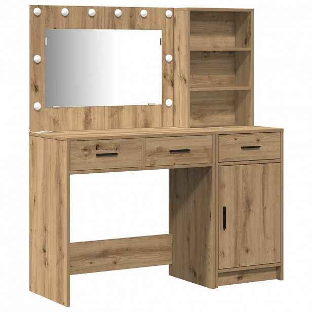 vidaXL Kosmetický stůl 2 ks Hnědá 78,5 x 41 x 135 cm Kompozitní dřevo