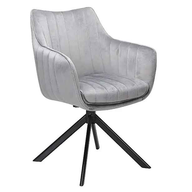 Casarredo Otočná židle ROZI VELVET šedá/černá