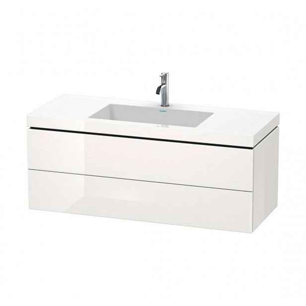 Duravit L-Cube - Skříňka s umyvadlem 50x120x48 cm, 2 zásuvky, bílá vysoký lesk LC6929O2222