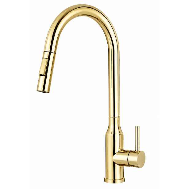 Kuchyňská baterie Lamsa Gold Poler Ww Chde zlatá lesklá