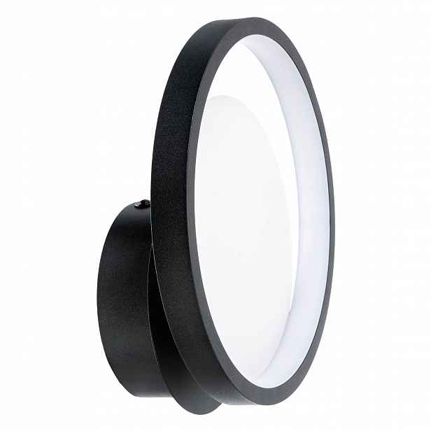 Nástěnné Led svítidlo 8W černé Kulatý prstenec do obývacího pokoje