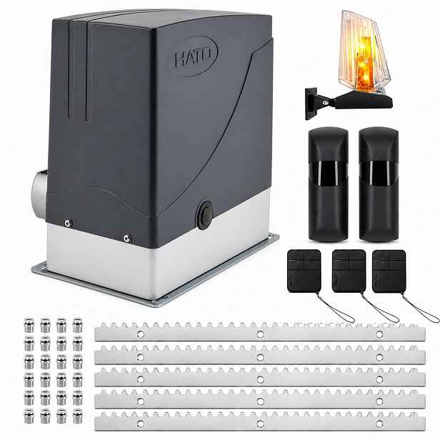 Pohon pro posuvnou bránu Hato DKC400Y 600 Kg lišta 5 m, 3x dálkové ovládání, lampa