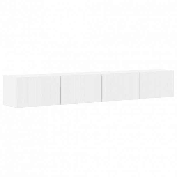 vidaXL TV wall cabinet 2 ks Bílá Kompozitní dřevo