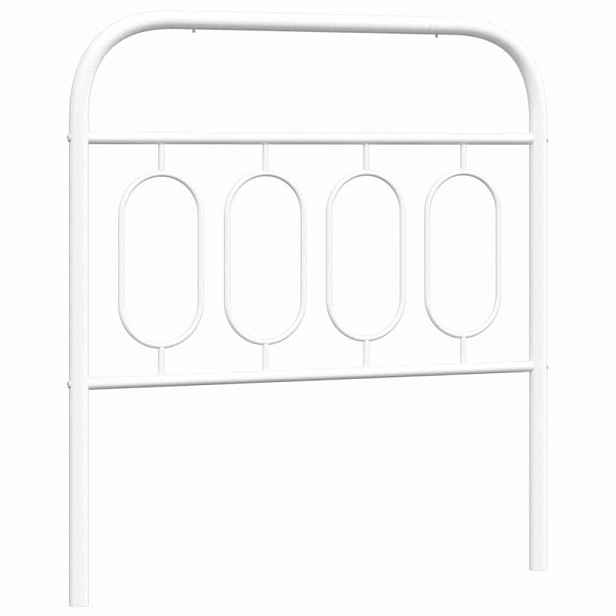vidaXL Kovové náhradní čelo postele bílé 80 cm