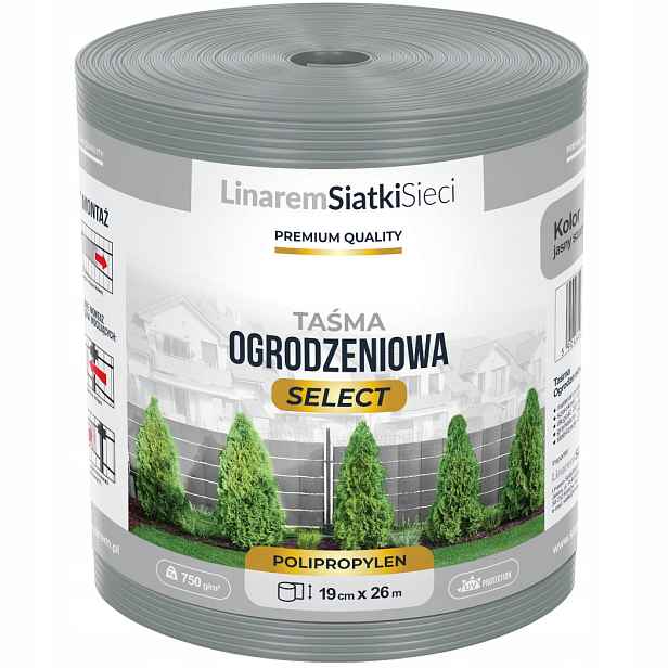 Stínící Panelové Pásy Premium 1,2 mm Polypropylen 19x26 m Na Oplocení Šedá