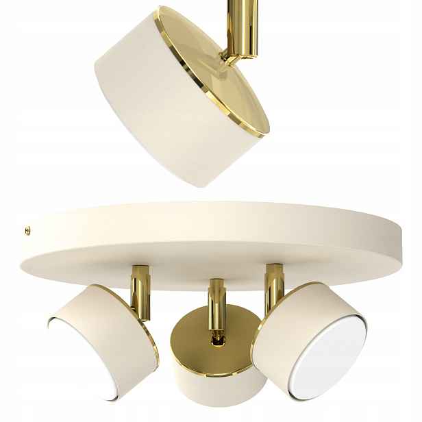 Stropní Svítidlo Stropní Reflektor Ecru Béžový GX53 Polská Moderní Lampa 3-BODOVÉ Kolo