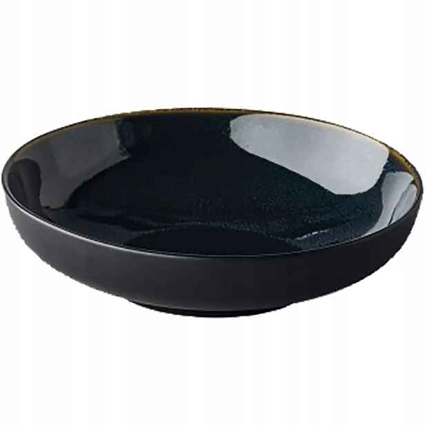 Talíř hluboký Style Point Speckle 22 cm, modrý/černý