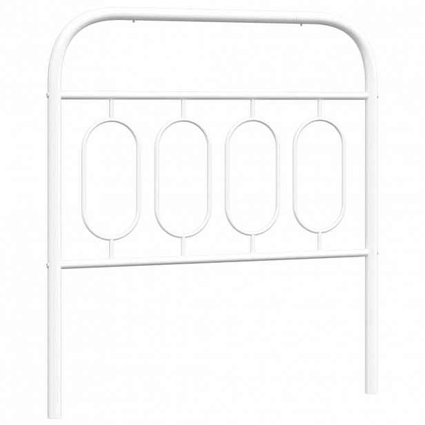 vidaXL Kovové náhradní čelo postele bílé 90 cm