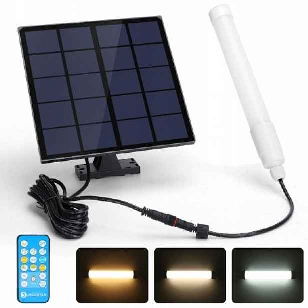 Solární Led zářivková lampa 50W Variabilní teplota Kamper Stan Altán