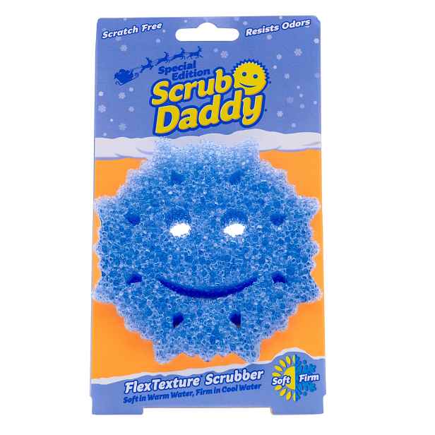 SRUB DADDY Houbička na nádobí a čistění, chytrá houba SCRUB DADDY, LIMITOVANÁ EDICE - Sněhová vločka