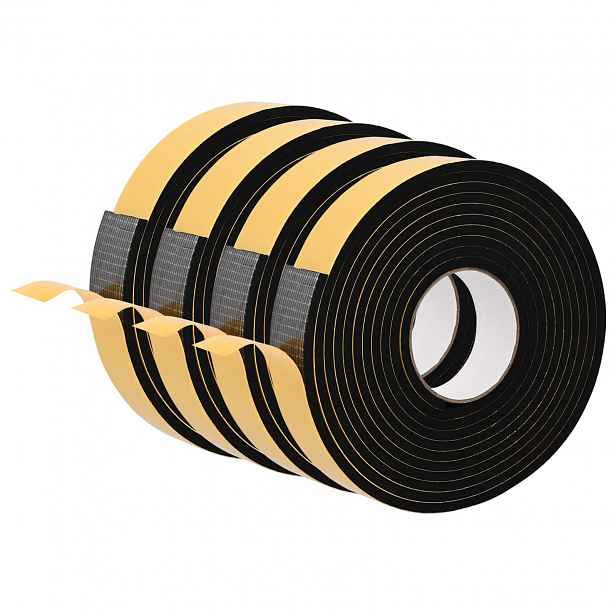 vidaXL Samolepicí pěnová páska 4 ks Černá 30mm x 5m Pěna CR