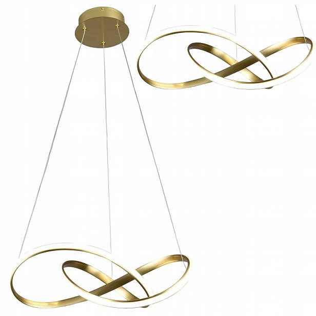 Závěsná lampa Cappio zlatá 36W Led moderní Led zlatý lustr