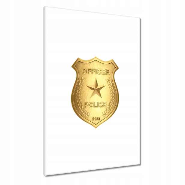 Obrazy 60x90 Zlatý odznak policisty