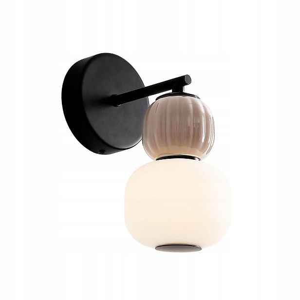 Maxlight Modern Led nástěnné svítidlo 5W 3000K rýhované černo-hnědé
