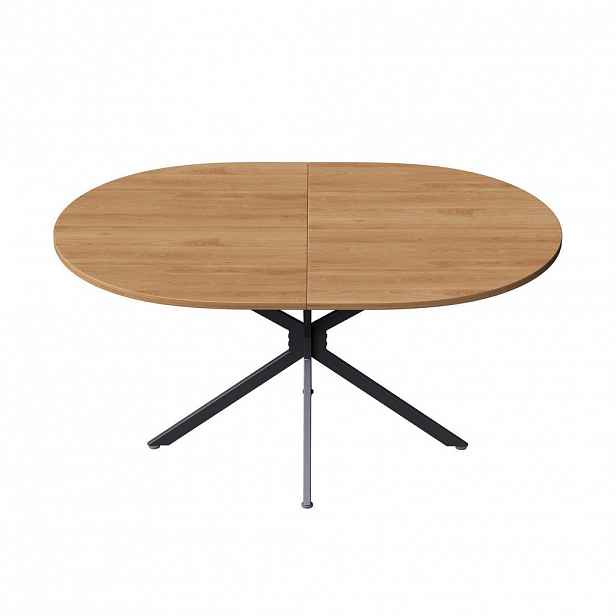 Modfu JÍDELNÍ stůl z MDF 120x80x75,5 cm přírodní pro 4–6 osob se stabilní křížovou podnoží