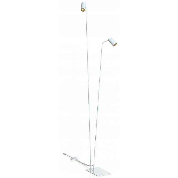 Stojací lampa do obývacího pokoje a domu Podlahová lampa Mono Bílá Zlatá 2xGU10 216cm