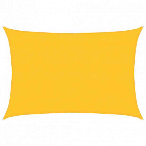 vidaXL Plachta proti slunci 160 g/m² obdélník žlutá 4 x 6 m HDPE