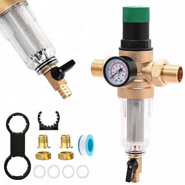 Samočistící Oplachovací Filtr S 1" DN25 Oplachováním S Manometrem