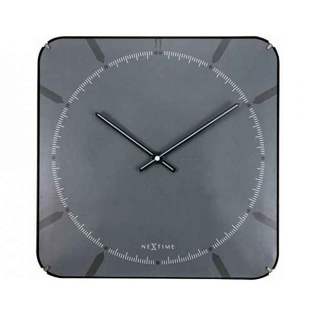 Designové nástěnné hodiny 3173 Nextime Michael Dome Grey 35cm