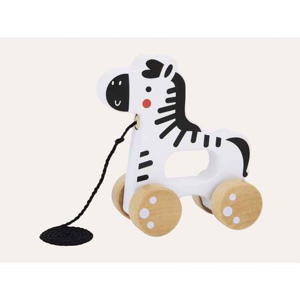Dřevěná hračka Dřevěná tahací hračka - zebra