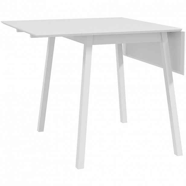 Modfu JÍDELNÍ stůl z borovicového dřeva 110x86x75 cm bílý sklápěcí, pro 2–4 osoby a malé prostory