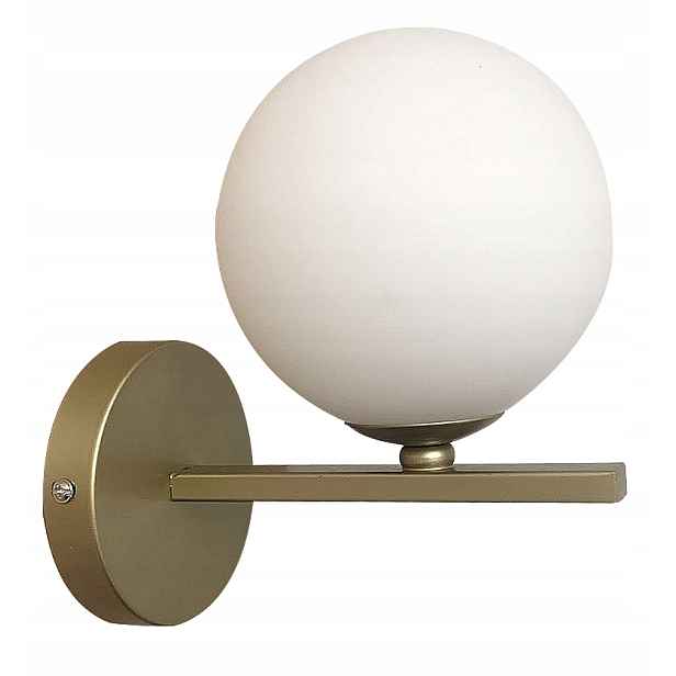 Nástěnná Lampa Mléčná Koule Mosaz Kama Candellux
