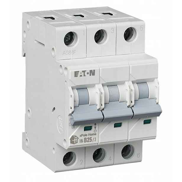 Pojistkový nadproudový spínač Eaton B25 25A 3P 6 kA typ Ac