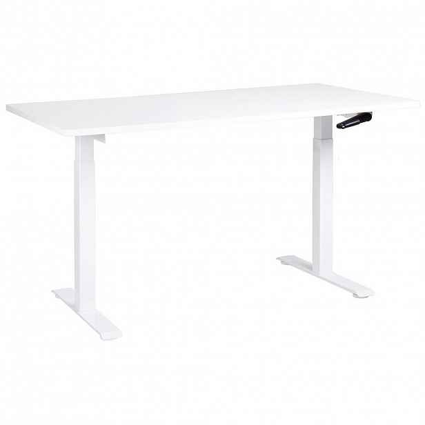 Beliani PSACÍ STŮL bílý 160/72 cm manuální výškově nastavitelný Destin III