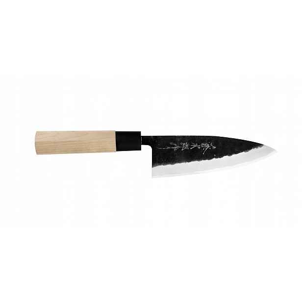 Japonský nůž Deba 150 Tojiro Black Hammered Shirogami#2