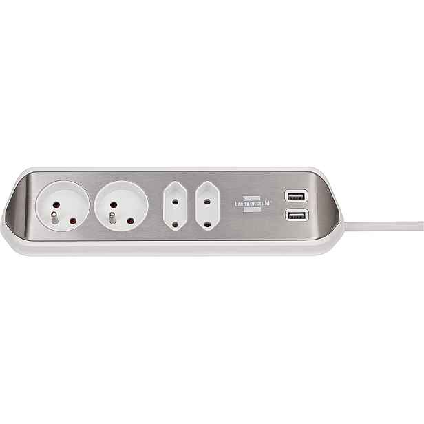 Přední nábytková zásuvka Ocel Usb 3,1A Blat