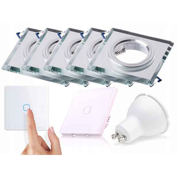 Sada stropního svítidla Halogen Led 4x spínač