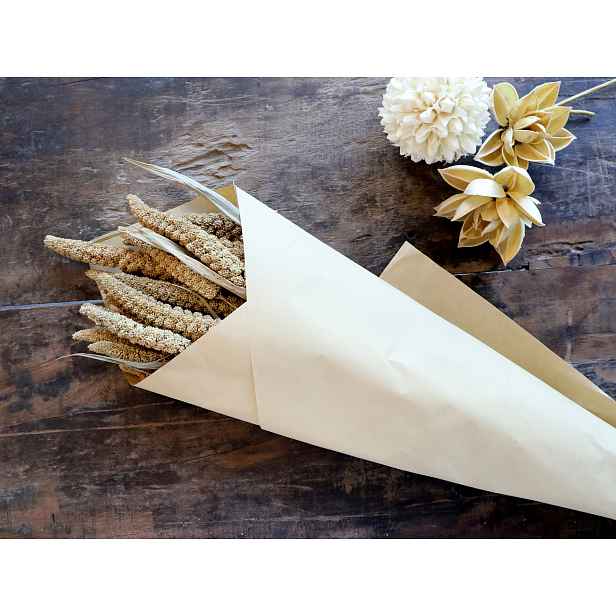 Sada sušených hnědých květin Fleur Seterea – 75 cm Chic Antique