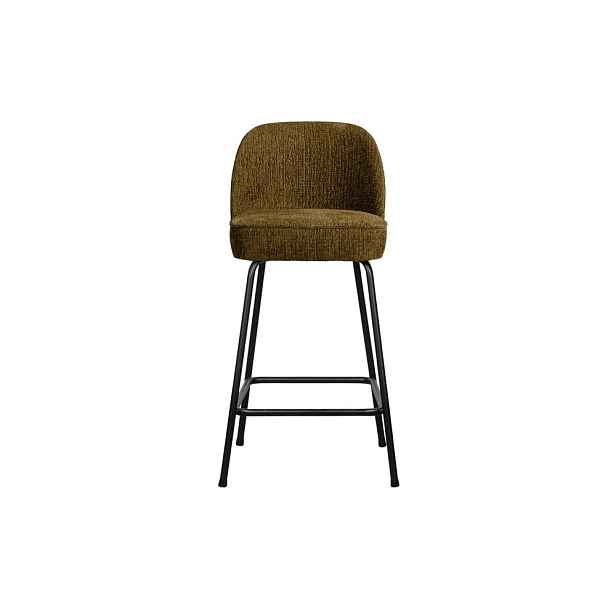 Sametová barová židle v bronzové barvě (výška sedáku 64 cm) Vogue – WOOOD