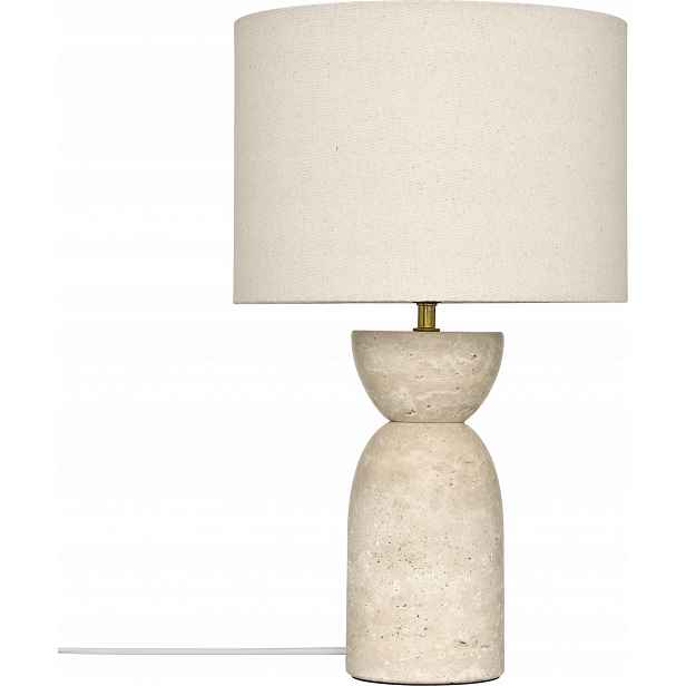 Stolní Lampa Z Travertinového Kamene Ø Výška 28 CM 47,5 CM E14
