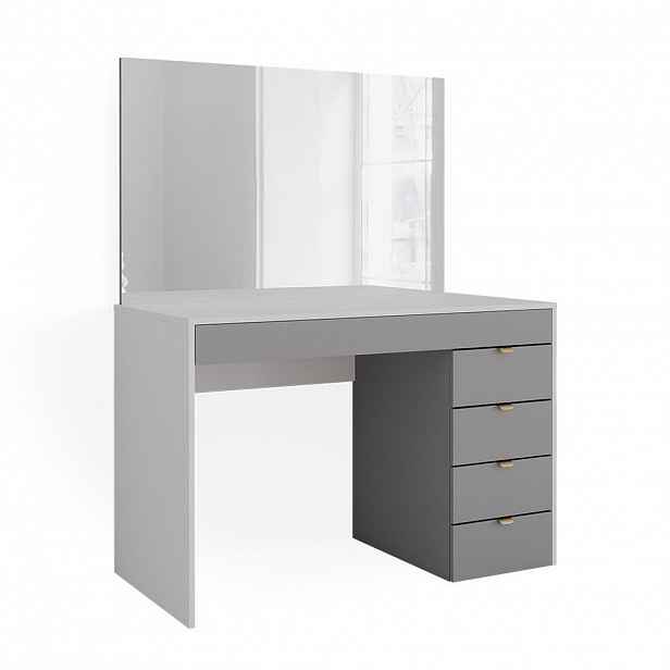 Vicco TOALETNÍ STOLEK Elise Bílá/šedá/šedá 115 cm se zrcadlem