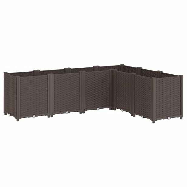 vidaXL Zahradní truhlík hnědý 160 x 120 x 53 cm PP