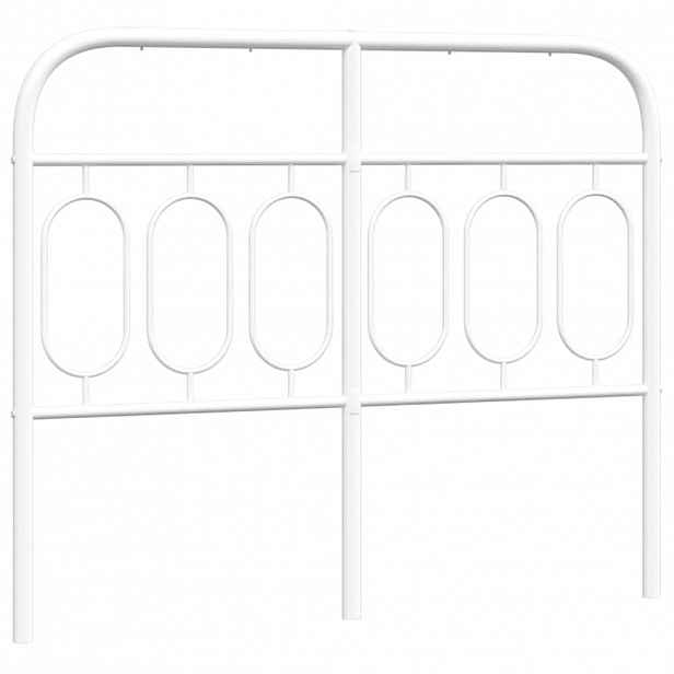 vidaXL Kovové náhradní čelo postele bílé 120 cm