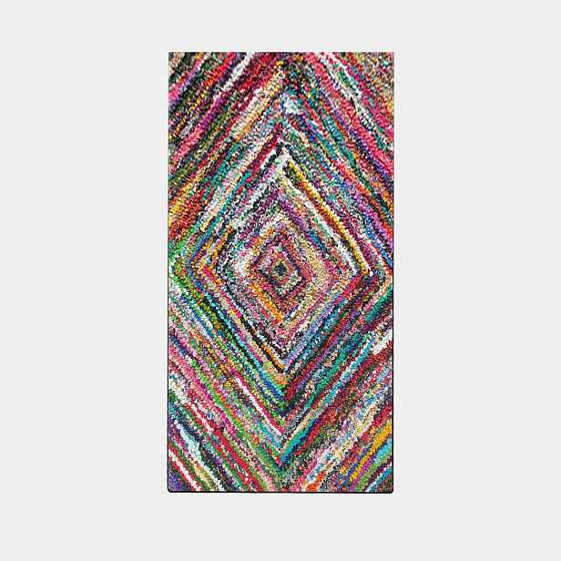 Kusový koberec, syntetický, nízký vlas, protiskluzový, 80 x 300 cm