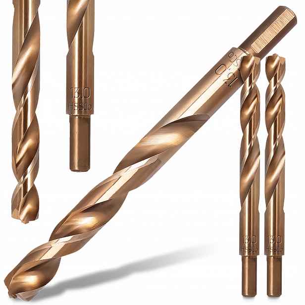 2x Kobaltové Kovové vrtáky 13 mm z nerezové oceli, litina Hss-g Milwauke R6