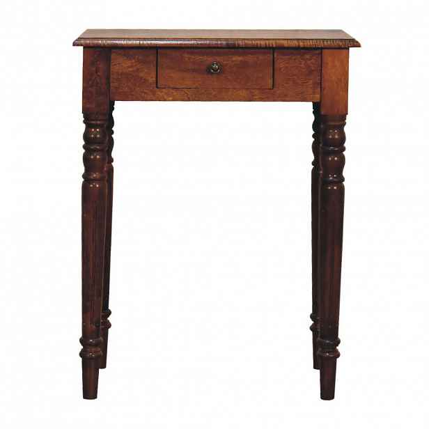 Artisan Furniture NOČNÍ stolek v dubovém provedení, kulatý tvar, 1 zásuvka, béžový