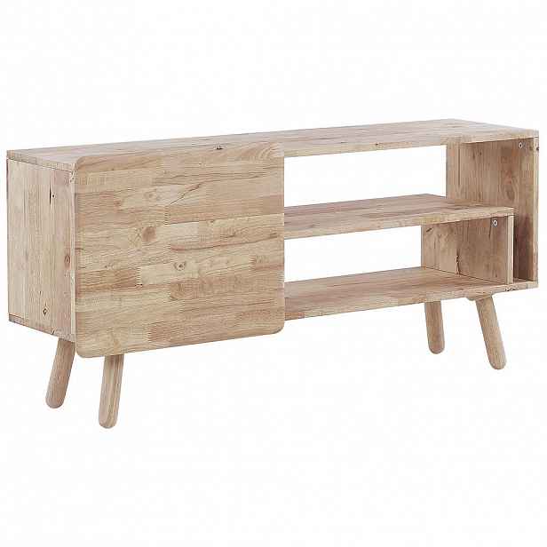 Beliani TV STOLEK Světle hnědý WESTFIELD 36/130/59 cm