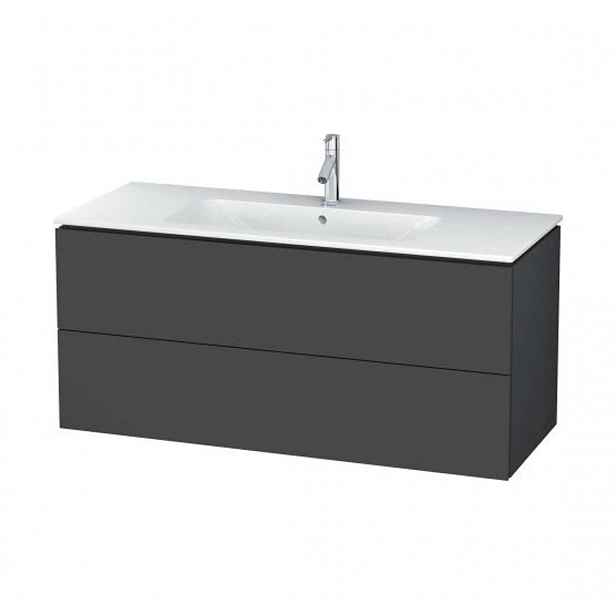 Duravit L-Cube - Umyvadlová skříňka 55x122x48 cm, 2 zásuvky, grafit mat LC624304949