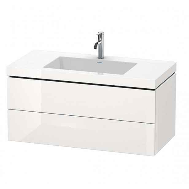 Duravit L-Cube - Skříňka s umyvadlem 50x100x48 cm, 2 zásuvky, bílá vysoký lesk LC6928O2222