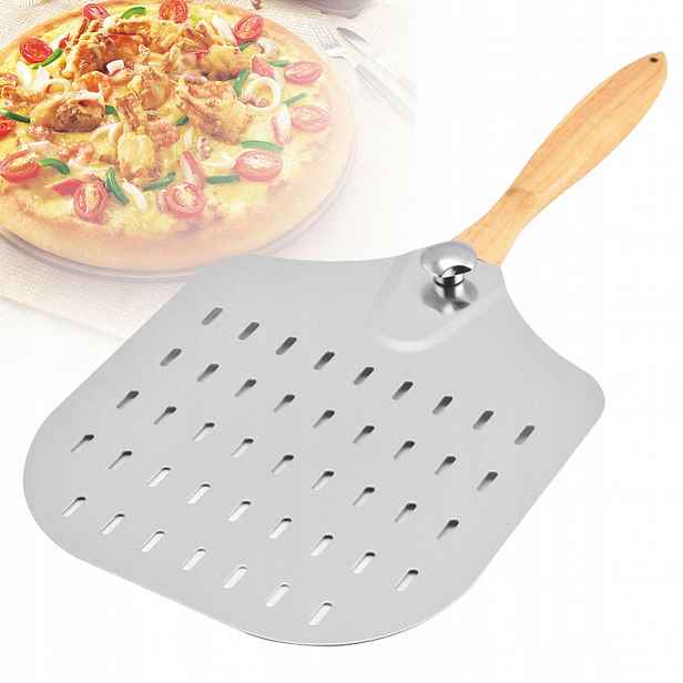Lopata Skládací Perforovaná Zásuvka Na Pizzu Chleba 30,5x62 CM Do Pece