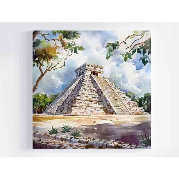 Obraz Na Plátně Canvas Historie Mexiko Pyramida Mayové Chrám 50x50