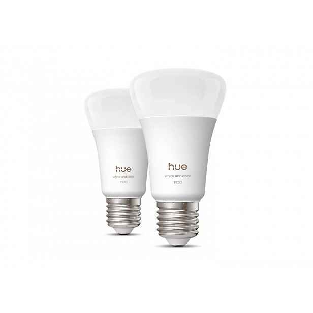 Philips Hue White and Color Ambiance - Chytrá LED žárovka E27, 1100 lm, 2 ks 929003853502