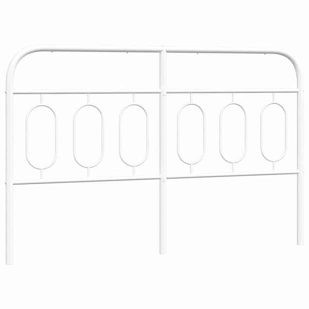vidaXL Kovové náhradní čelo postele bílé 137 cm